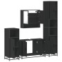 Juego de muebles de baño 4 pzas madera contrachapada negro by , Bathroom furniture - Ref: Foro24-3301220, Price: 446,37 €, Di...