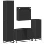 Juego de muebles de baño 4 pzas madera contrachapada negro by , Bathroom furniture - Ref: Foro24-3301220, Price: 446,37 €, Di...
