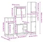 Juego de muebles de baño 4 pzas contrachapada roble sonoma von , Badezimmermöbel - Ref: Foro24-3301236, Preis: 345,27 €, Raba...