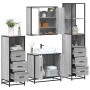 Set de muebles de baño 4 pzas madera contrachapada gris sonoma von , Badezimmermöbel - Ref: Foro24-3301248, Preis: 342,24 €, ...
