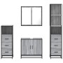 Set de muebles de baño 4 pzas madera contrachapada gris sonoma von , Badezimmermöbel - Ref: Foro24-3301248, Preis: 342,24 €, ...