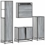 Set de muebles de baño 4 pzas madera contrachapada gris sonoma von , Badezimmermöbel - Ref: Foro24-3301248, Preis: 342,24 €, ...