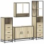 Juego de muebles de baño 4 pzas contrachapada roble sonoma von , Badezimmermöbel - Ref: Foro24-3301281, Preis: 337,59 €, Raba...