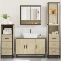 Juego de muebles de baño 4 pzas contrachapada roble sonoma von , Badezimmermöbel - Ref: Foro24-3301281, Preis: 337,59 €, Raba...