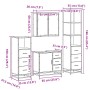 Set de muebles baño 4 pzas madera contrachapada roble ahumado von , Badezimmermöbel - Ref: Foro24-3301257, Preis: 337,11 €, R...