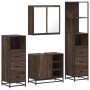 Set de muebles baño 4 pzas madera contrachapada roble marrón by , Bathroom furniture - Ref: Foro24-3301269, Price: 332,60 €, ...