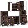 Set de muebles baño 4 pzas madera contrachapada roble marrón by , Bathroom furniture - Ref: Foro24-3301269, Price: 332,60 €, ...
