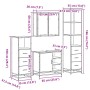 Set de muebles baño 4 pzas madera contrachapada roble marrón by , Bathroom furniture - Ref: Foro24-3301269, Price: 332,60 €, ...