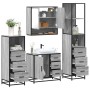 Set de muebles de baño 4 pzas madera contrachapada gris sonoma von , Badezimmermöbel - Ref: Foro24-3301288, Preis: 374,16 €, ...