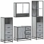 Set de muebles de baño 4 pzas madera contrachapada gris sonoma von , Badezimmermöbel - Ref: Foro24-3301288, Preis: 374,16 €, ...