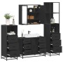 Juego de muebles de baño 4 pzas madera contrachapada negro by , Bathroom furniture - Ref: Foro24-3301260, Price: 448,33 €, Di...