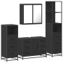 Juego de muebles de baño 4 pzas madera contrachapada negro by , Bathroom furniture - Ref: Foro24-3301260, Price: 448,33 €, Di...