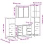 Juego de muebles de baño 4 pzas madera contrachapada negro by , Bathroom furniture - Ref: Foro24-3301260, Price: 448,33 €, Di...