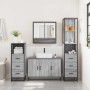 Set de muebles de baño 4 pzas madera contrachapada gris sonoma de , Muebles de baño - Ref: Foro24-3301283, Precio: 361,67 €, ...