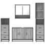 Set de muebles de baño 4 pzas madera contrachapada gris sonoma de , Muebles de baño - Ref: Foro24-3301283, Precio: 361,67 €, ...
