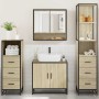 Juego de muebles de baño 4 pzas contrachapada roble sonoma von , Badezimmermöbel - Ref: Foro24-3301276, Preis: 321,21 €, Raba...