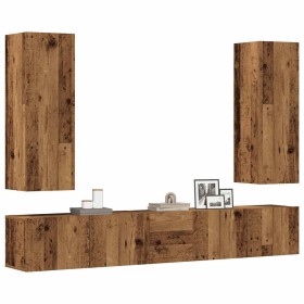 Muebles de TV de pared 5 uds madera vieja madera de ingeniería von , TV-Möbel - Ref: Foro24-3328959, Preis: 195,84 €, Rabatt: %