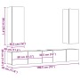 Muebles de TV de pared 5 uds madera vieja madera de ingeniería von , TV-Möbel - Ref: Foro24-3328959, Preis: 195,84 €, Rabatt: %
