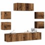 Conjunto de mueble de TV 7 piezas montado la pared madera vieja von , TV-Möbel - Ref: Foro24-3329013, Preis: 217,91 €, Rabatt: %