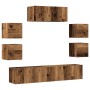 Conjunto de mueble de TV 7 piezas montado la pared madera vieja von , TV-Möbel - Ref: Foro24-3329013, Preis: 217,91 €, Rabatt: %