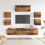 Conjunto de mueble de TV 7 piezas montado la pared madera vieja von , TV-Möbel - Ref: Foro24-3329013, Preis: 217,91 €, Rabatt: %