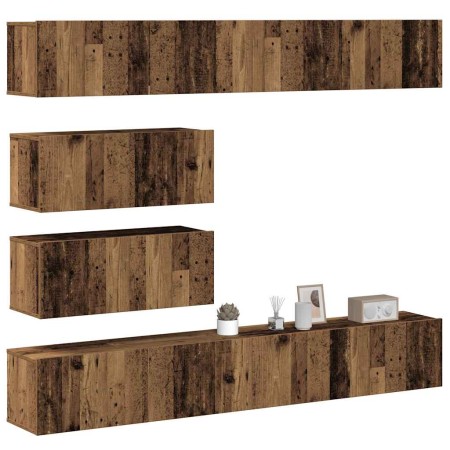 Conjunto de mueble de TV 6 piezas montado la pared madera vieja von , TV-Möbel - Ref: Foro24-3329149, Preis: 289,93 €, Rabatt: %