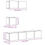 Conjunto de mueble de TV 4 piezas montado la pared madera vieja von , TV-Möbel - Ref: Foro24-3329219, Preis: 137,56 €, Rabatt: %