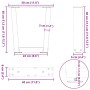 Patas para mesa comedor forma V 2 uds antracita 30x(30-31,3) cm von , Tischbeine - Ref: Foro24-4012602, Preis: 44,72 €, Rabat...