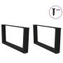Patas para mesa de comedor forma V 2 uds negro 70x(30-31,3) cm de , Patas para mesas - Ref: Foro24-4012616, Precio: 63,75 €, ...