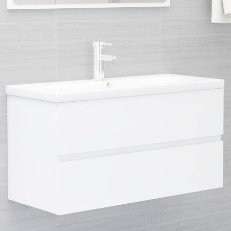 Mueble de lavabo madera de ingeniería blanco 90x38,5x45 cm de vidaXL, Muebles de baño - Ref: Foro24-804755, Precio: 54,34 €, ...