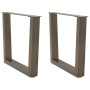 Patas para mesa de comedor forma de V 2 uds acero natural acero by , Table legs - Ref: Foro24-4012635, Price: 71,74 €, Discou...