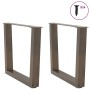 Patas para mesa de comedor forma de V 2 uds acero natural acero by , Table legs - Ref: Foro24-4012635, Price: 71,74 €, Discou...