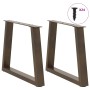 Patas para mesa de comedor forma de V 2 uds acero natural acero by , Table legs - Ref: Foro24-4012559, Price: 79,23 €, Discou...