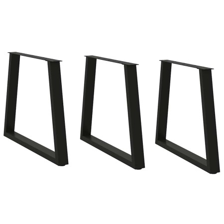 Patas para mesa de comedor en forma de V 3 uds acero negro by , Table legs - Ref: Foro24-4012584, Price: 112,97 €, Discount: %