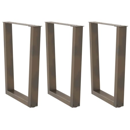 Patas para mesa de comedor en forma de V 3 uds acero natural by , Table legs - Ref: Foro24-4012663, Price: 131,35 €, Discount: %