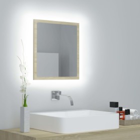 Espejo de baño acrílico color roble Sonoma 40x8,5x37 cm de vidaXL, Tocadores de baño - Ref: Foro24-804911, Precio: 28,19 €, D...