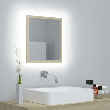 Espejo de baño acrílico color roble Sonoma 40x8,5x37 cm by vidaXL, bathroom vanities - Ref: Foro24-804911, Price: 28,19 €, Di...
