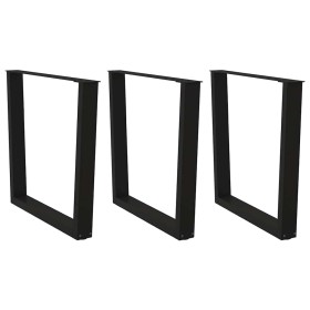 Patas para mesa de comedor en forma de V 3 uds acero negro by , Table legs - Ref: Foro24-4012668, Price: 125,33 €, Discount: %