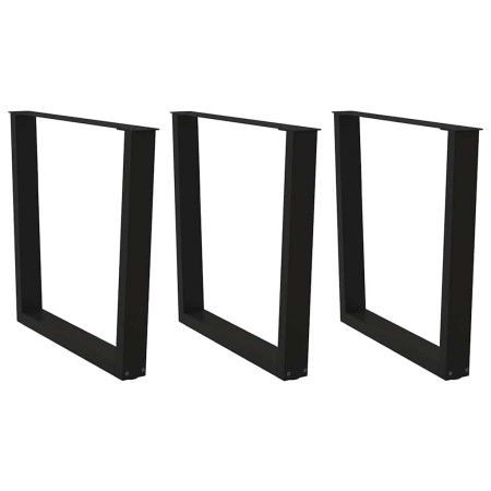 Patas para mesa de comedor en forma de V 3 uds acero negro by , Table legs - Ref: Foro24-4012668, Price: 125,33 €, Discount: %