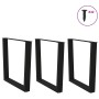 Patas para mesa de comedor en forma de V 3 uds acero negro by , Table legs - Ref: Foro24-4012668, Price: 125,33 €, Discount: %