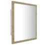 Espejo de baño acrílico color roble Sonoma 40x8,5x37 cm by vidaXL, bathroom vanities - Ref: Foro24-804911, Price: 24,22 €, Di...