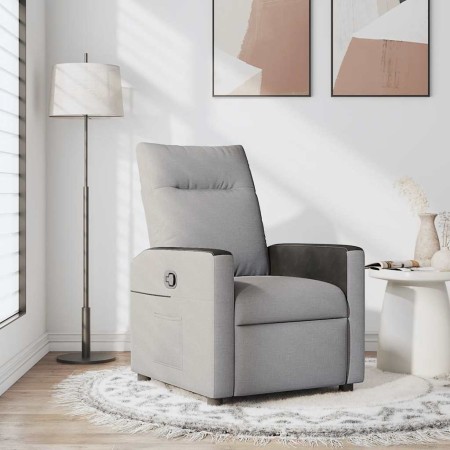 Sillón reclinable de tela gris nube by , Armchairs - Ref: Foro24-4104824, Price: 191,22 €, Discount: %