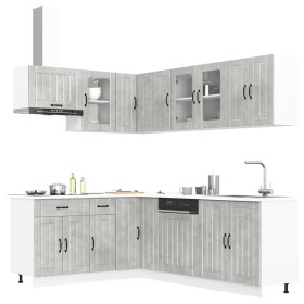 Mueble cocina Lucca gris hormigón 11 pzas madera contrachapada von , Küchenschränke - Ref: Foro24-3314895, Preis: 687,50 €, R...