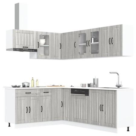 Mueble cocina Lucca sonoma gris 11 pzas madera contrachapada von , Küchenschränke - Ref: Foro24-3314897, Preis: 721,29 €, Rab...