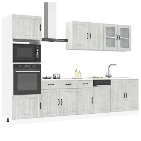 Mueble cocina Kalmar gris hormigón 7 pzas madera contrachapada von , Küchenschränke - Ref: Foro24-3314745, Preis: 623,05 €, R...