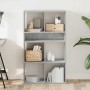 Estantería madera ingeniería gris hormigón 66x31x112 cm de , Librerías y estanterías - Ref: Foro24-860304, Precio: 72,32 €, D...