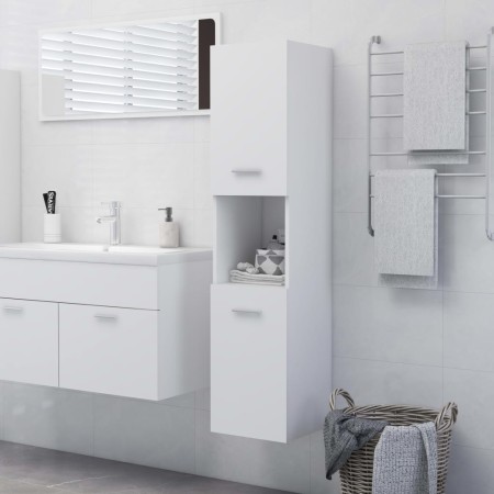 Badezimmerschrank Sperrholz weiß 30x30x130 cm von vidaXL, Badezimmermöbel - Ref: Foro24-804997, Preis: 62,16 €, Rabatt: %