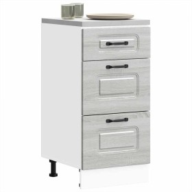 Mueble bajo de cocina Kalmar gris sonoma madera de ingeniería de , Armarios de cocina - Ref: Foro24-854246, Precio: 92,54 €, ...