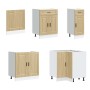 Mueble cocina Porto roble sonoma 11 pzas madera contrachapada von , Küchenschränke - Ref: Foro24-3314904, Preis: 686,57 €, Ra...