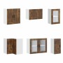 Mueble cocina Porto roble ahumado 11 pzas madera contrachapada von , Küchenschränke - Ref: Foro24-3314906, Preis: 706,18 €, R...